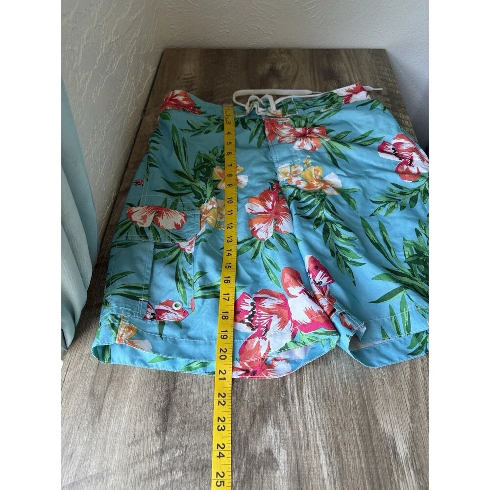 Merona Men's Multicolor Floral Print Swim Shorts  Size Medium